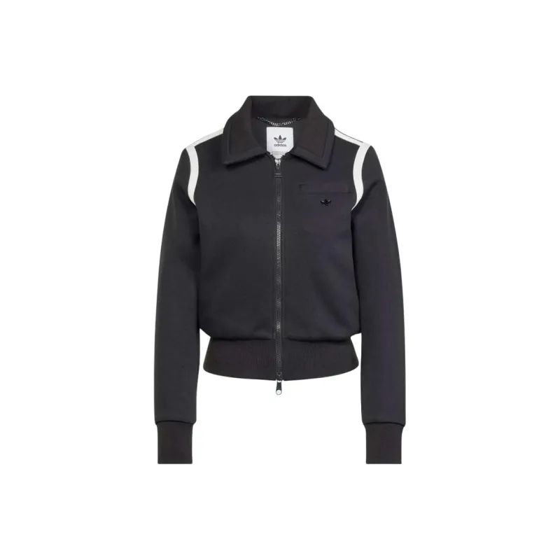 Adidas Originals Women's Premium Collared Track Top Black-0
