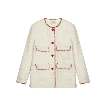 Summer Hooray Cropped Coats Women's Milk White