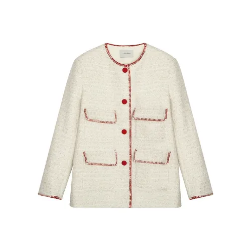Summer Hooray Cropped Coats Women's Milk White
