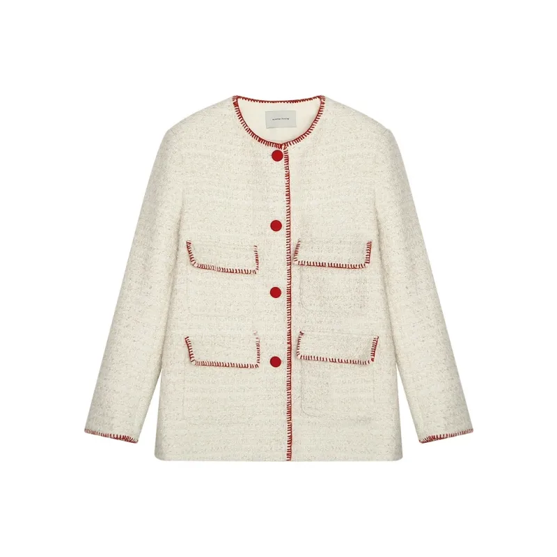 Summer Hooray Cropped Coats Women's Milk White-0