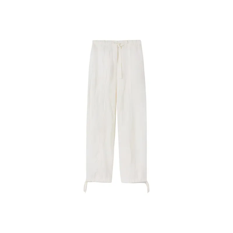 JIL SANDER Wide Leg Drawstring Trousers-0