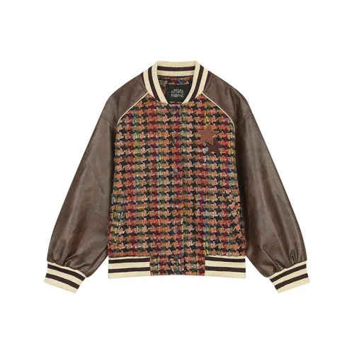 ELF SACK Cropped Coat Women's Vintage Brown Coffee