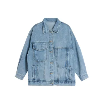 MIMOSA CHUR Denim Jackets Women's Blue