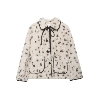Eggka Velvet feel Coat Women's Ecru