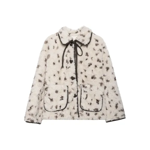 Eggka Velvet feel Coat Women's Ecru