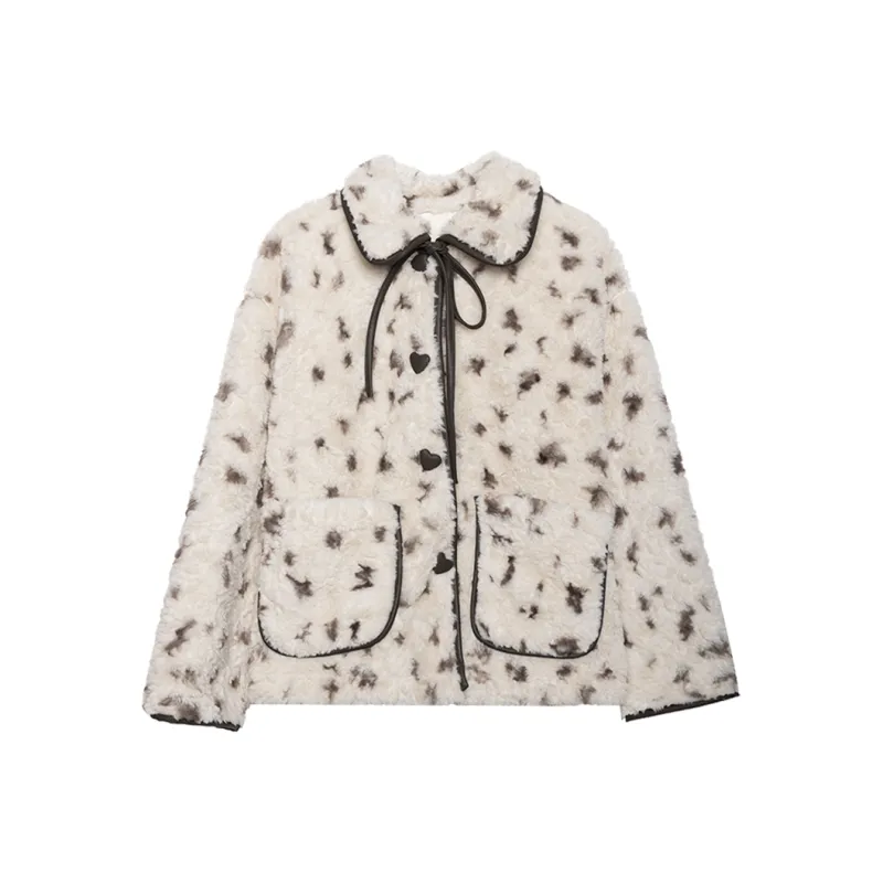 Eggka Velvet-feel Coat Women's Ecru-0