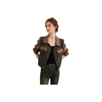 LOUISY AO Cropped Coats Women's Blue & Coffee