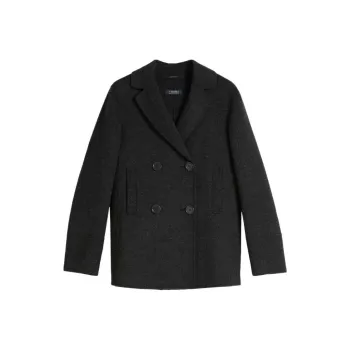 MaxMara Cropped Coat Women's Dark Gray