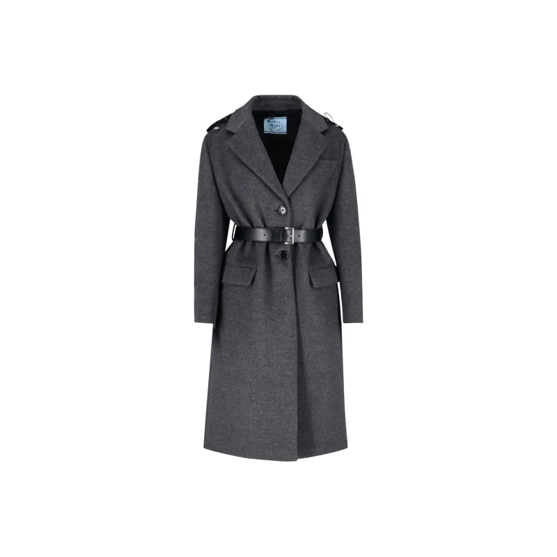 PRADA Coats Women's Dark Gray-0
