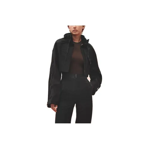 HERMES Cropped Coats Women's Black