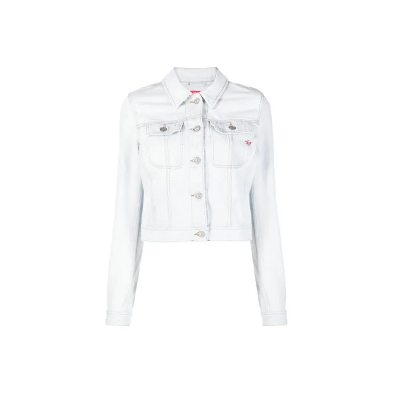 DIESEL Denim Jackets Women's White-0