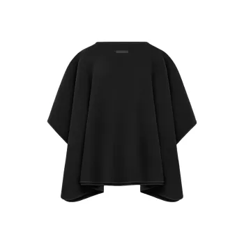 Fear Of God Athletics Women's Suede Fleece Poncho Black