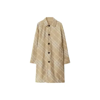 Burberry Reversible Check Printed Buttoned Car Coat