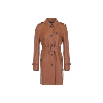 COACH Leather Jackets Women's Brown