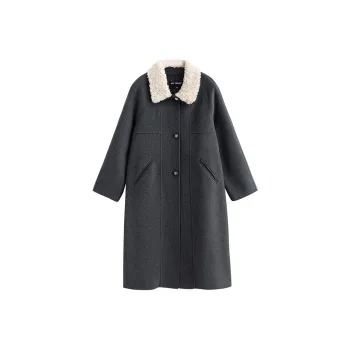 Initial Language Coat Women's Dark Heather Gray