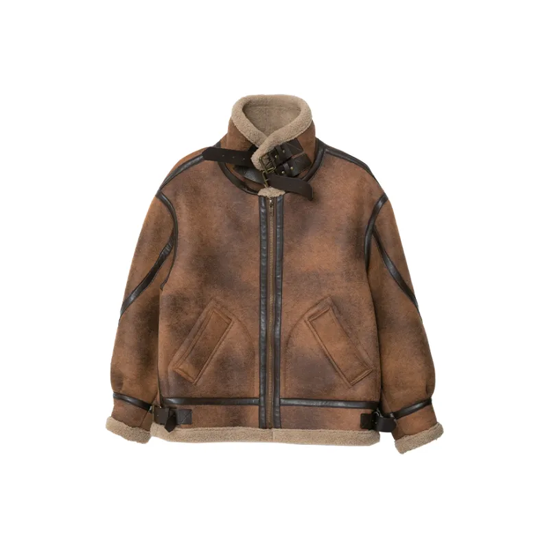 SUNSUNTOWN Leather Jackets Women's-0