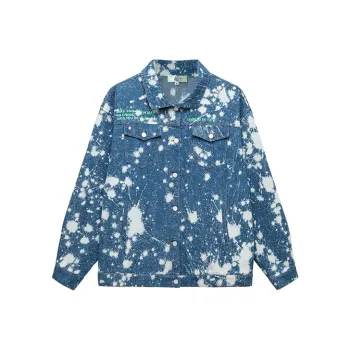 TEMPLER OF FAITH Loose Fit Denim Jacket Unisex Multicolor