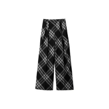 Burberry Vintage Check Wide-Leg Trousers