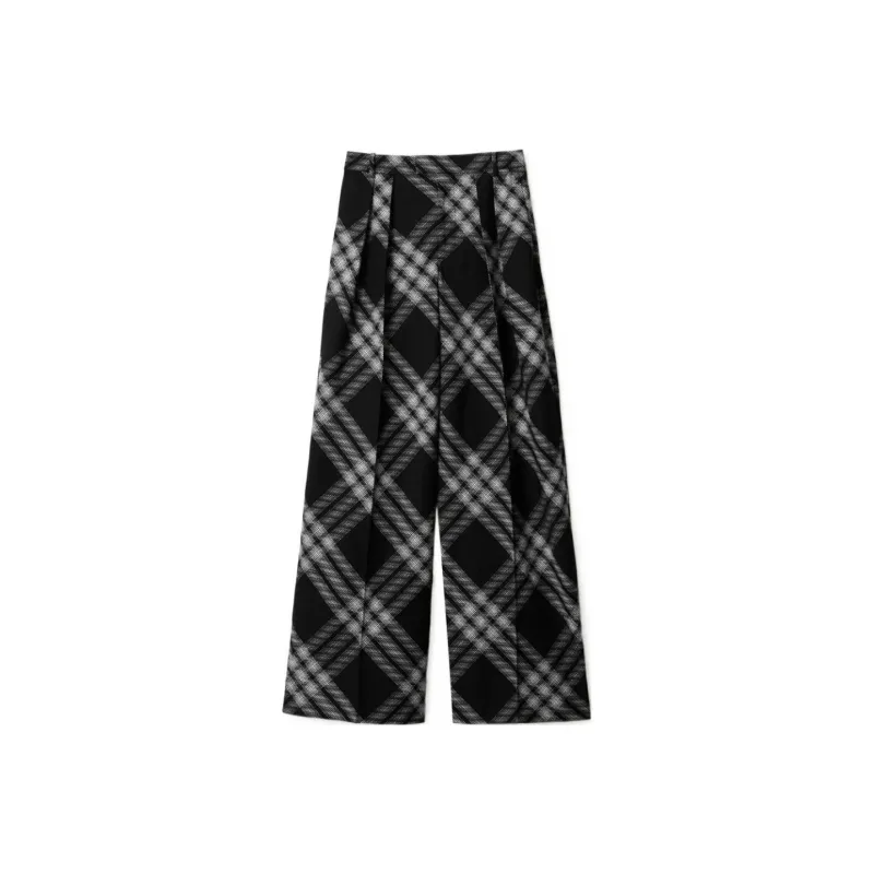 Burberry Vintage Check Wide Leg Trousers-0