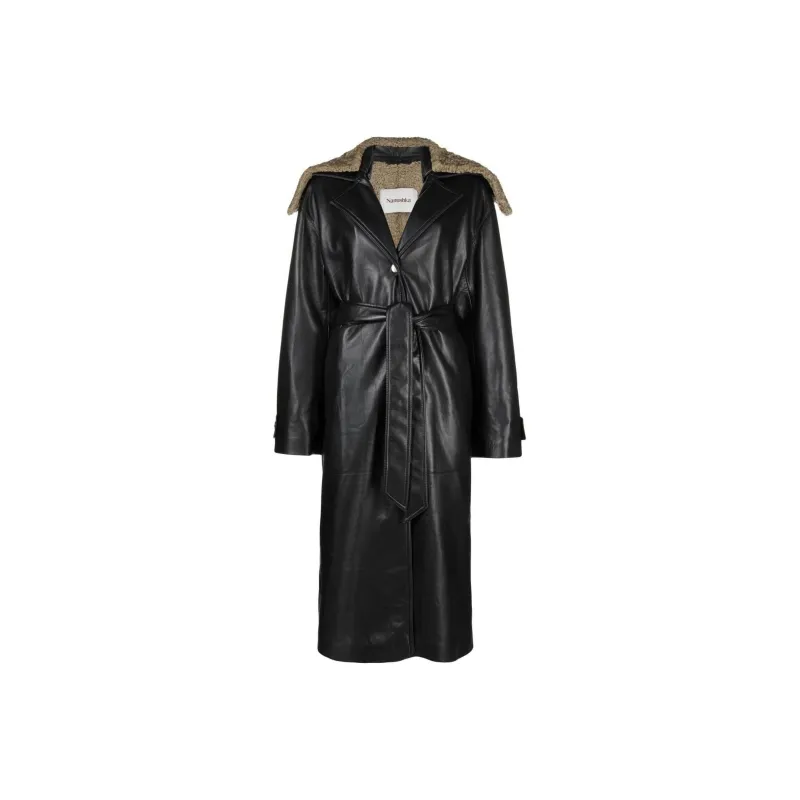 NANUSHKA Faux-fur Detail Trench Coat-0