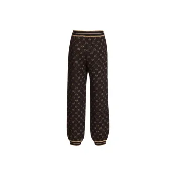 GUCCI Knitted Sports Pants Women's Black