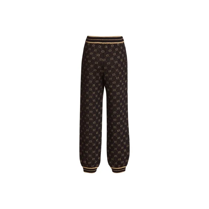 GUCCI Knitted Sports Pants Women's Black-0