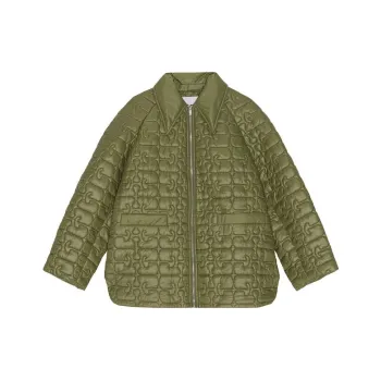 GANNI Puffer Jackets Women's Moss Green