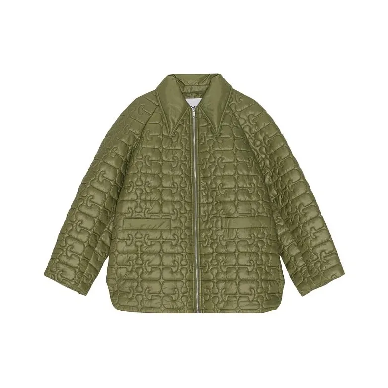 GANNI Puffer Jackets Women's Moss Green-0
