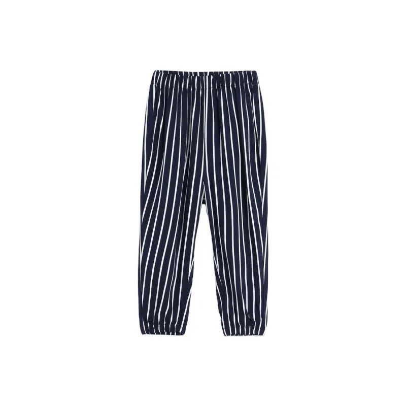 GAP Casual Pants Women's Blue White Stripes-0