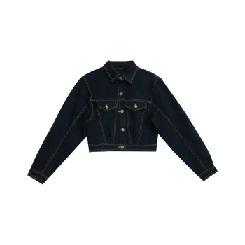 Wen Shan Denim Jacket Women's Black