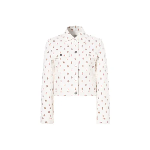 HERMES Denim Jacket Women's White