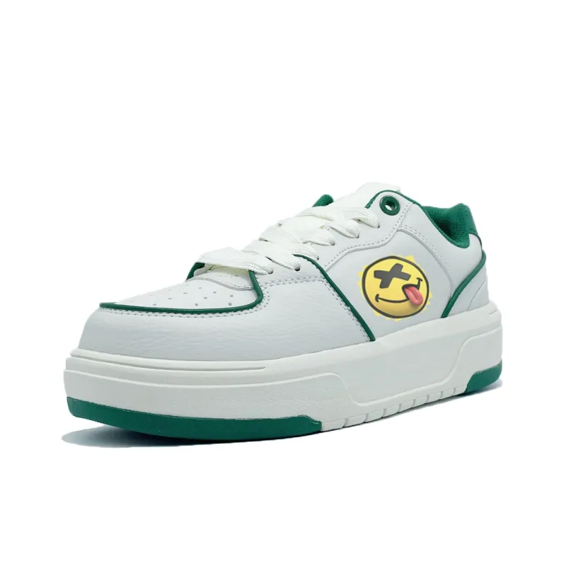 PAIN OR PLEASURE Skateboard Shoes Unisex White Green-11