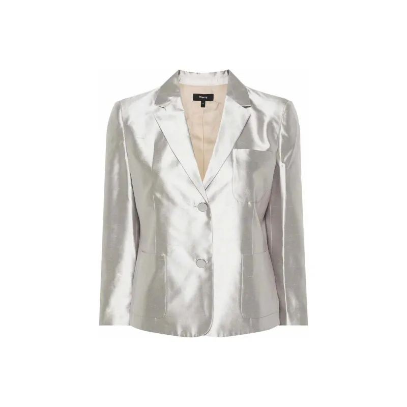 THEORY Shantung Single breasted Blazer-0
