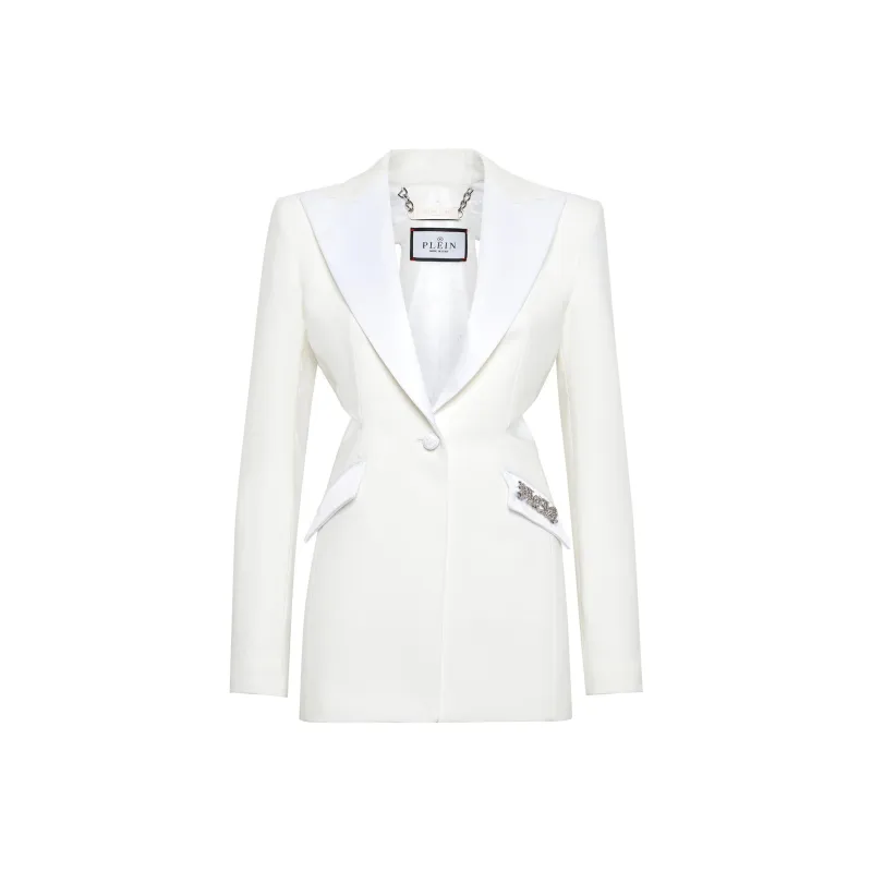 PHILIPP PLEIN Cut out Satin Blazer-0