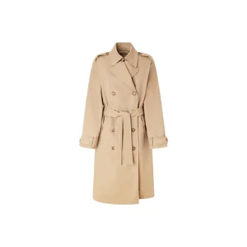 Pepe Jeans Classic Trench Coat With Belt Coats Women's Khaki