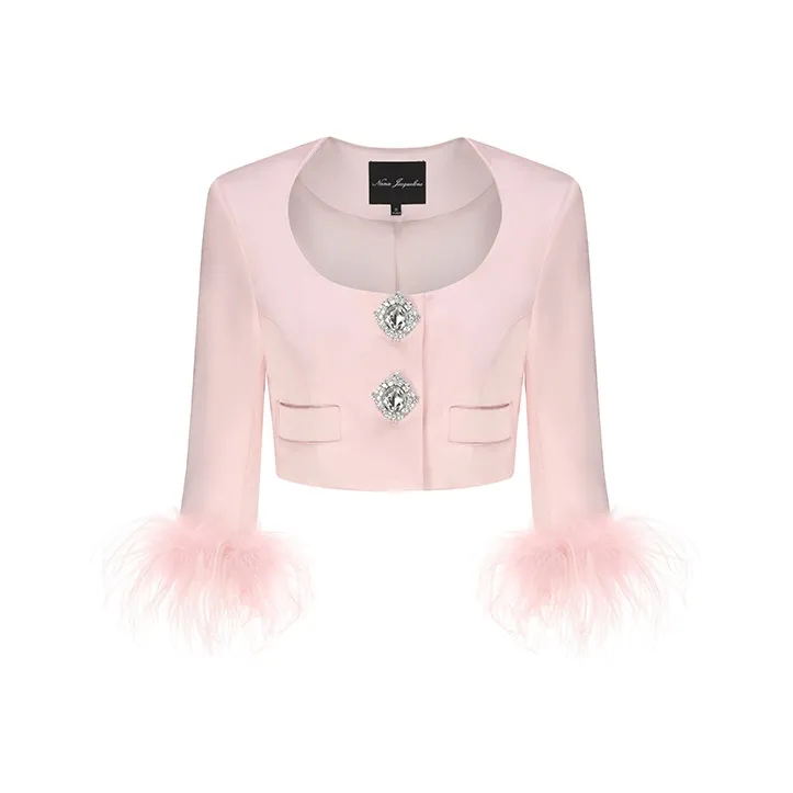 NANA JACQUELINE Cropped Coats Women's Pink-0