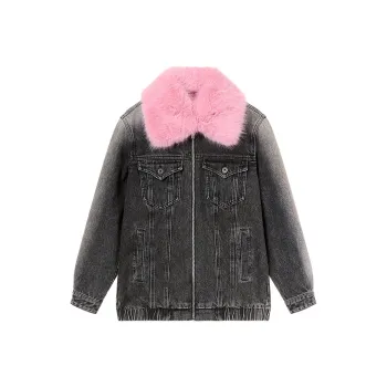 Miss Sixty Denim Jacket Women's Black Gray