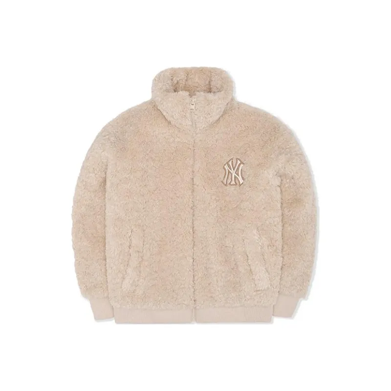 MLB Velvet Jackets Women's Beige-0