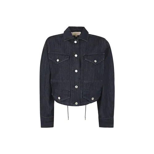 MICHAEL KORS Cropped Coats Women's Dark Blue