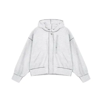 Nike Cropped Coats Women's Light Gray