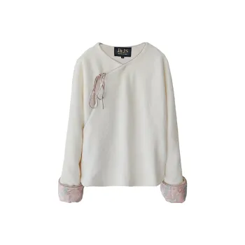 JK&JS Velvet-feel Coat Women's Ecru