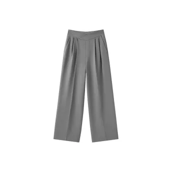 TKY SHOP Casual Pants Women's Linen Gray