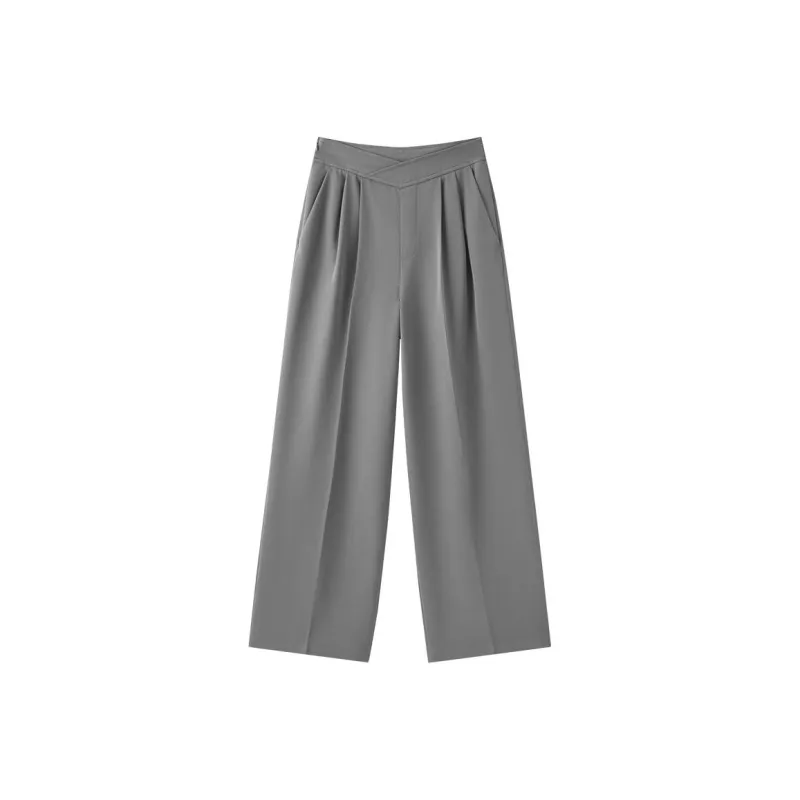 TKY SHOP Casual Pants Women's Linen Gray-0