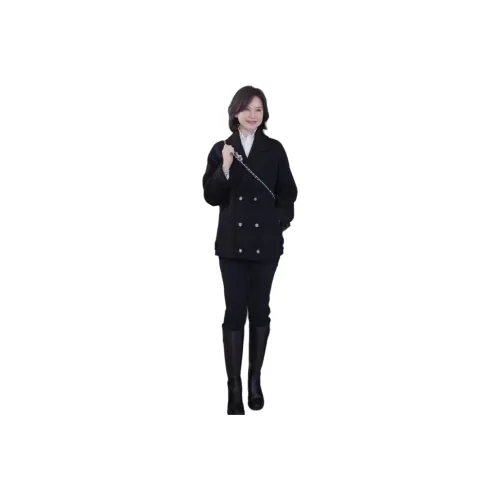 RUIENCO. 블랙 여성 코트