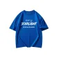 Klein Blue-Short-Sleeved-Letter Combination White