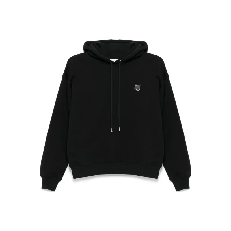 Maison Kitsune Bold Fox Patch Drawstring Hoodie-0