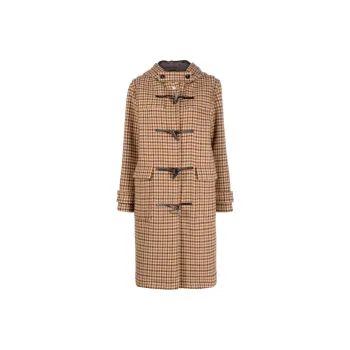 Mackintosh Weir Checked Wool Duffle Coat