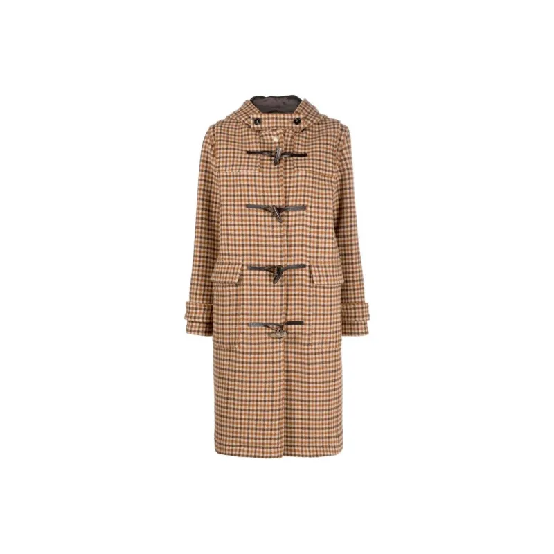 Mackintosh Weir Checked Wool Duffle Coat-0