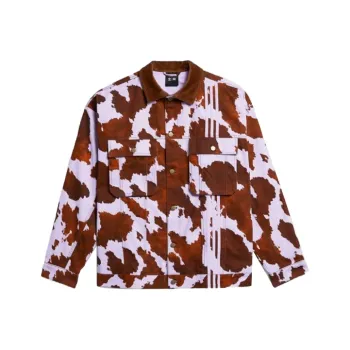 Adidas Originals Ivy Park Denim Cow Print Jacket All Gender Aop Cow Hide/Purple Glow
