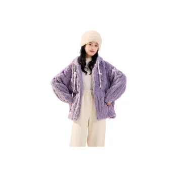 Tonlion Velvet feel Coat Women's Lavender